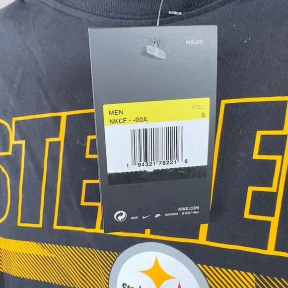 NEW Nike Dri-FIT NFL Pittsburgh Steelers Essential T-Shirt Crewneck Black Mens S - Picture 9 of 10